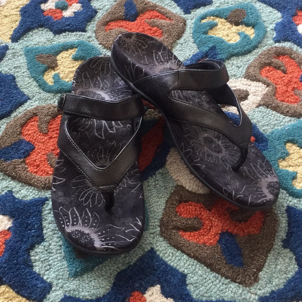 Vionic Orthaheel Black Adjustable Size 8